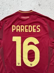 As Roma 2024/2026 Home Football Shirt #16 Paredes Adidas Jersey IT6058 Size M