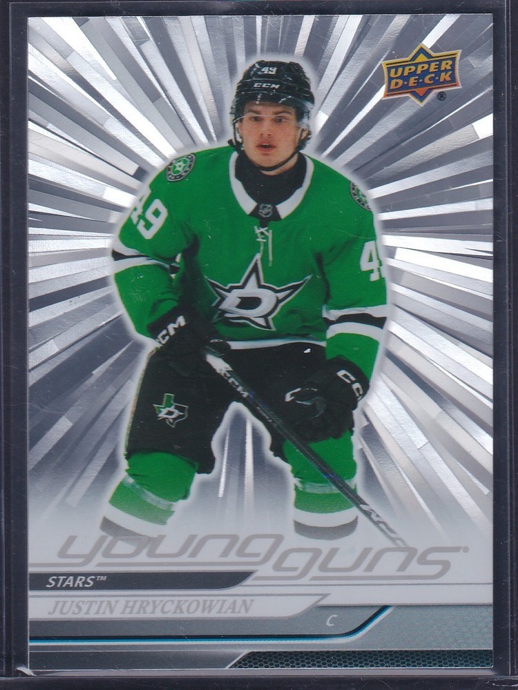 JUSTIN HRYCKOWIAN – 2024 Upper Deck Young Guns SILVER OUTBURST #723