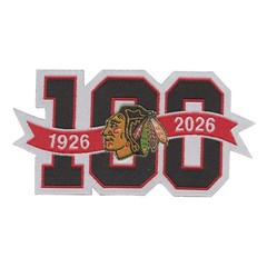 Chicago Blackhawks 100th Anniversary NHL Season Jersey Patch 2025-26 (Woven)
