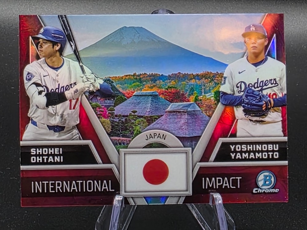 2024 TOPPS BOWMAN CHROME INTERNATIONAL IMPACT OHTANI/ YAMAMOTO #II-1