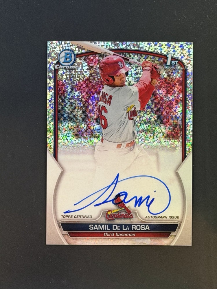 2023 Bowman – Chrome Prospect Autographs Samil De La Rosa #CPA-SD Speckle