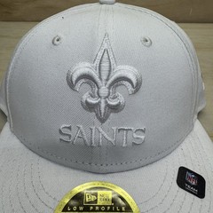 NEW New Orleans Saints New Era 59Fifty Fitted Cap Hat LOW PROFILE White 7 3/8