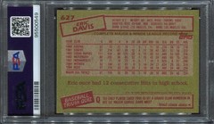1985 TOPPS ERIC DAVIS RC #627 PSA 9 W/ PSA 10 AUTO ROOKIE CARD *RARE FIND*
