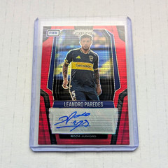 2025-26 Panini Prizm FIFA Soccer Leandro Paredes Juniors RED Pulsar Auto #S-LP