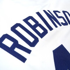 Jackie Robinson Brooklyn Dodgers Men&rsquo;s Home White Cooperstown Jersey w/ Patch