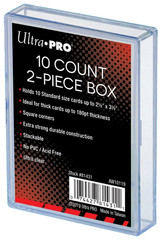 50 Ultra PRO 10 Count Clear 2-Piece Card Storage Boxes New Case Sport Trading