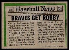 1974 Topps SET-BREAK #23T Craig Robinson EX or Better, (HUCK&rsquo;S)