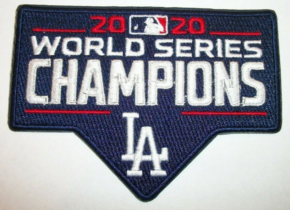 Los Angeles Dodgers~2020 World Series~Embroidered Patch~4&Prime; x 2 7/8&Prime;~Iron Sew On