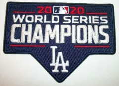 Los Angeles Dodgers~2020 World Series~Embroidered Patch~4&Prime; x 2 7/8&Prime;~Iron Sew On