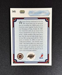 1990-91 Upper Deck Wayne Gretzky #545 2000 Hockey Art Card Los Angeles Kings HOF
