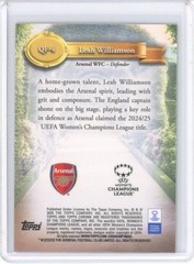 2024-25 TOPPS CHROME UEFA WOMEN&rsquo;S SAPPHIRE GOLD QUEENS LEAH WILLIAMSON 22/50