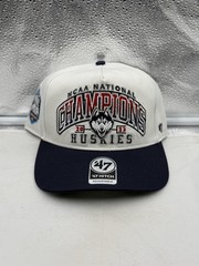 UConn Huskies NCAA &rsquo;47 Brand Champs Off White TT Hitch Adjustable Snapback Hat