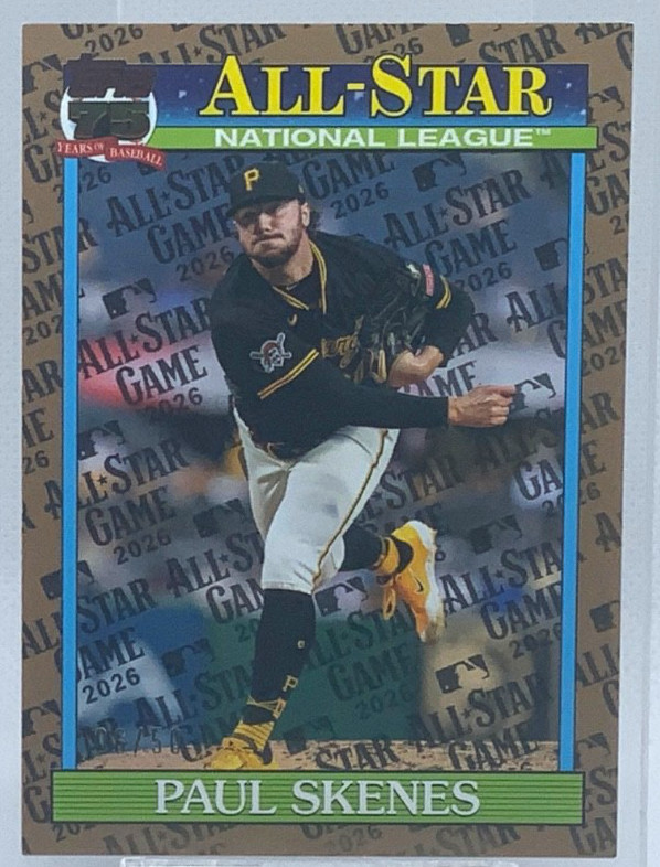 PAUL SKENES 2026 Topps Series 2 1991 All-Stars Foil #91AS-39 Gold /50 Pirates
