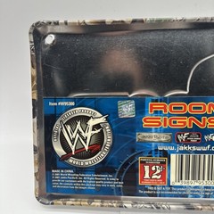 2001 WWF WWE STONE COLD Steve Austin Jakks Pacific Room Sign Vintage HTF