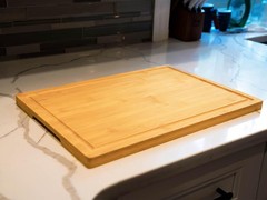 Bamboo Cutting Board for Kitchen, 18&Prime; Large Wood 18L x 12W, Natural