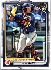 2024 Bowman Draft #BD-150 Juan Baez Milwaukee Brewers