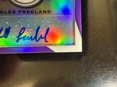 Alex Freeland 2019 Leaf Metal Perfect Game National Showcase Purple Auto /12