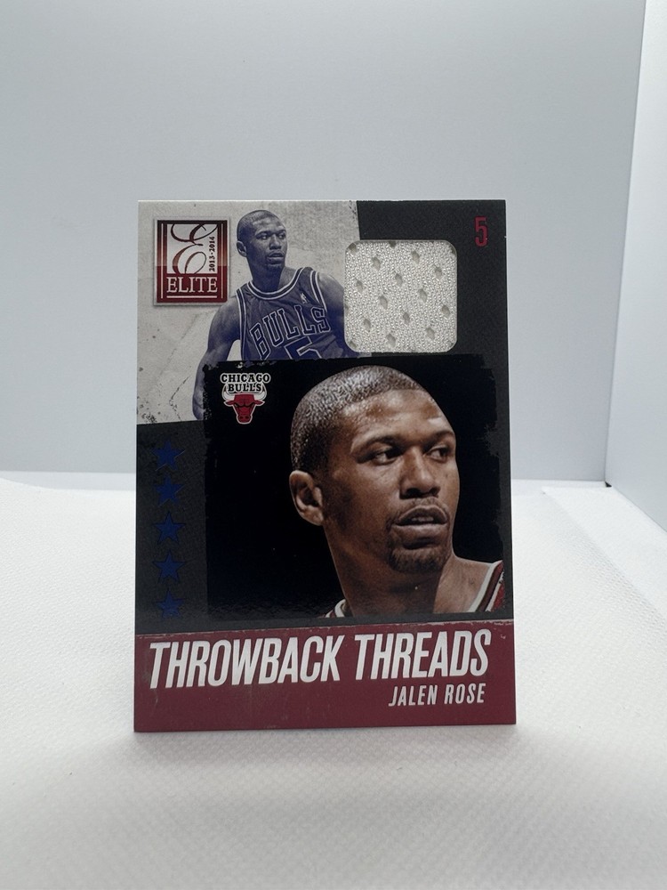 Jalen Rose 2013-14 Elite #28 Throwback Threads Game-Used Patch