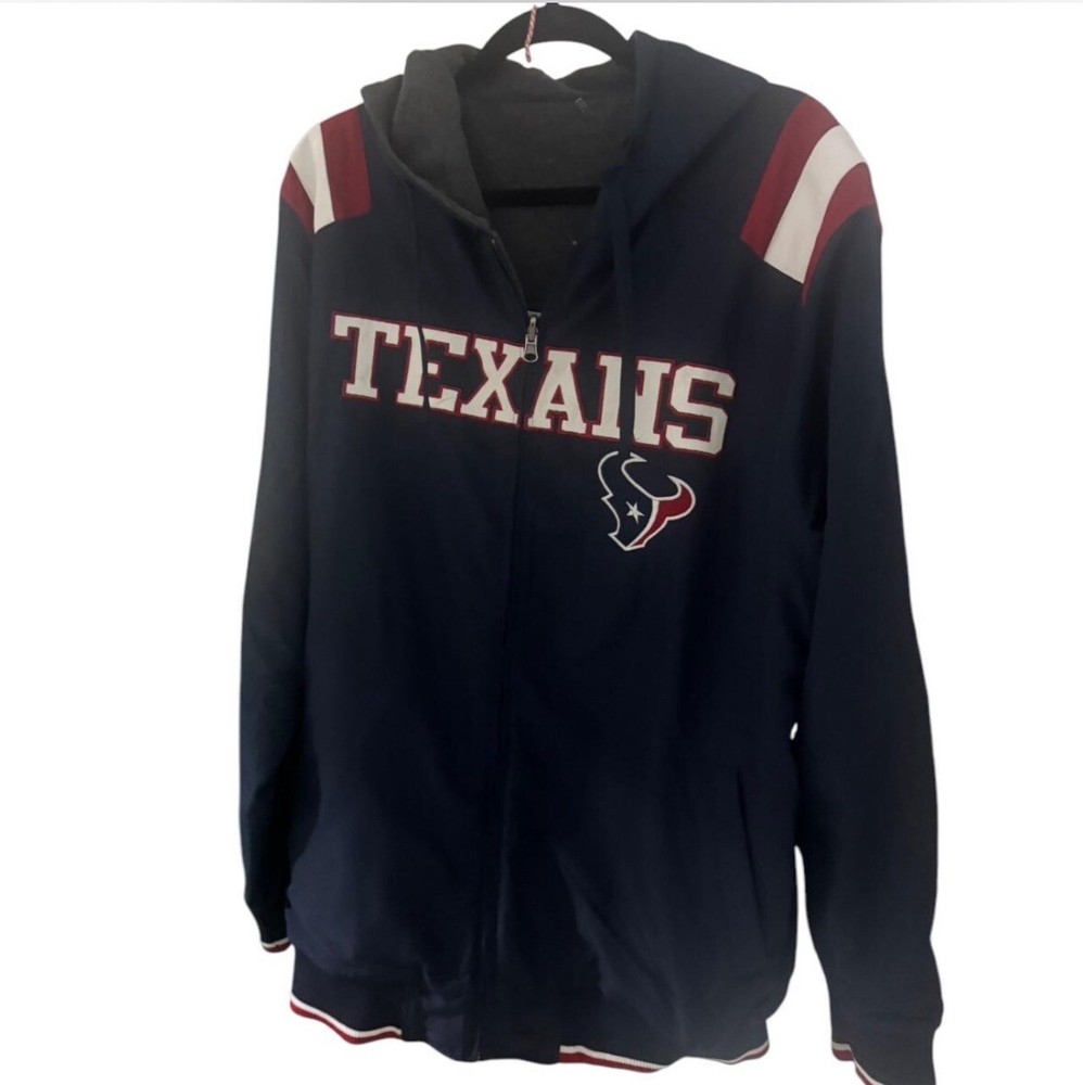 Navy and red reversible Houston Texans zip-up jacket #NFL #Football men’s 2xl