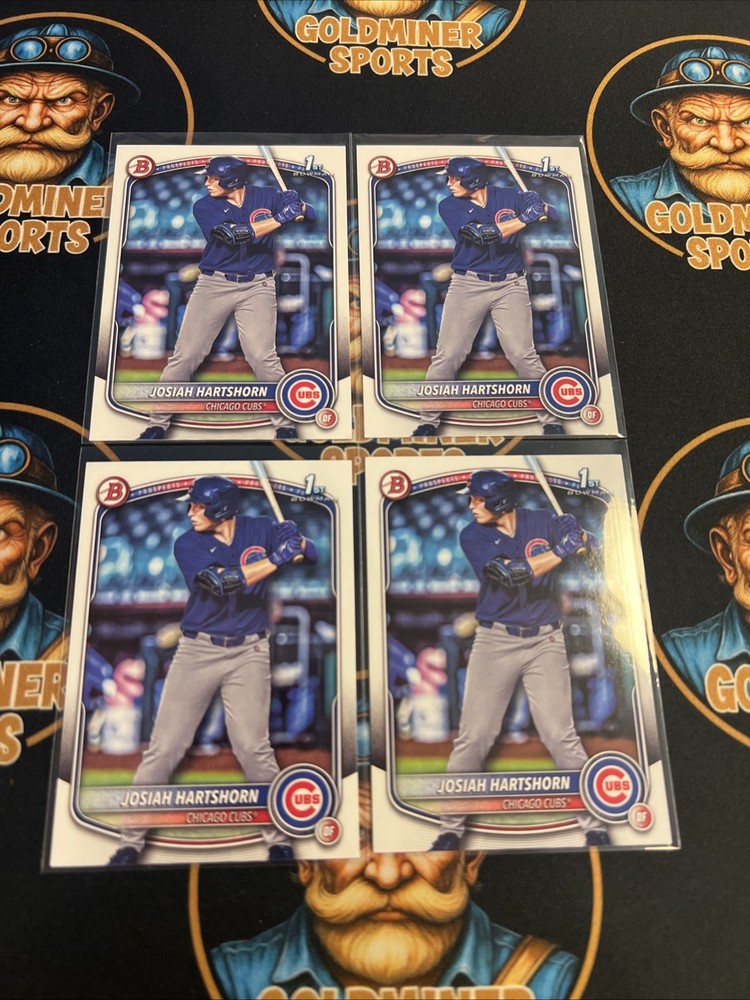 2025 Bowman Draft Josiah Hartshorn BD-21 4 Card Lot Cubs