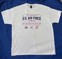 2026 US Air Force All Star Game T-Shirt Short Sleeve Large White New Unisex MLB