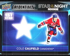 2021-22 Upper Deck Credentials #1SR-2 Cole Caufield Star of the Night RC