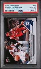 2025 Topps NOW #40 Tyrese Maxey / Allen Iverson Gem Mint Philly PSA 10