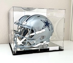 Full Size Camouflage Acrylic Football Helmet Display Case Camo Base, Back Mirror