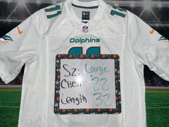 Miami Dolphins Mike Wallace #11 Nike On Field Jersey Mens Size Large Used