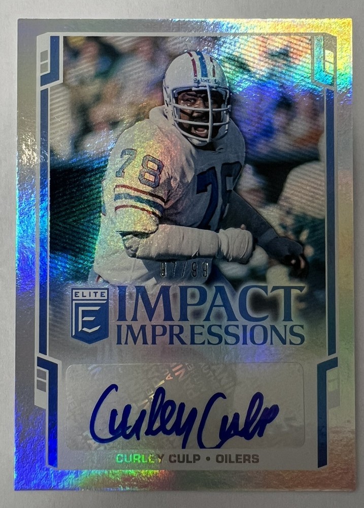 2018 Panini Elite Curley Culp Autograph Impact Impressions Refractor /99 HOF
