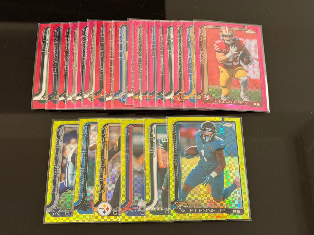 2025 Topps Chrome Football Hot Pink & Lime Green X-FRACTOR Singles + 2 Card Min!
