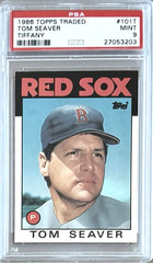 1986 TOPPS TRADED TIFFANY #101T TOM SEAVER PSA 9 MINT RED SOX