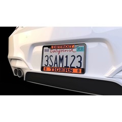 Detroit Tigers MLB 3D Polyurethane Domed 2-Hole Black Metal License Plate Frame