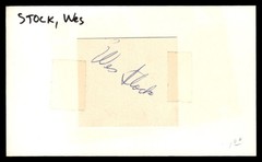 Wes Stock Athletics Baseball Signed Index Card Auto *CA2078