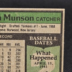1979 Topps #310 Thurman Munson Card Yankees EX/NM