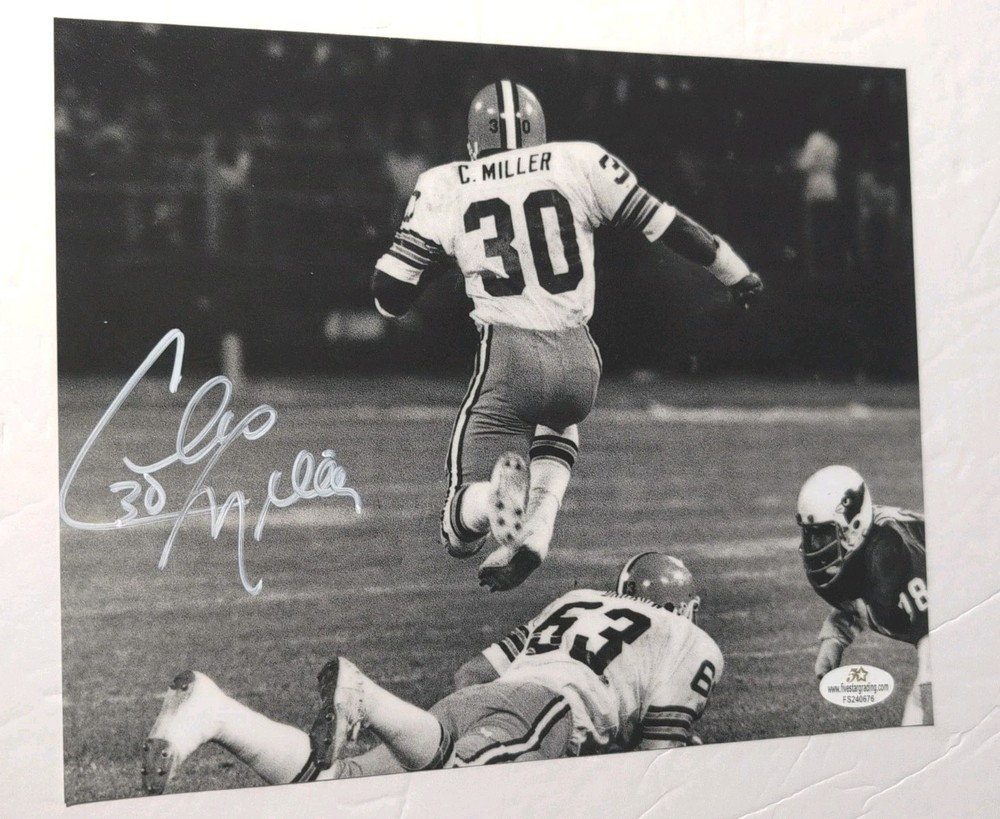 Cleo Miller The Leap White Ink Auto Autograph 8×10 Signed Chiefs Browns Photo
