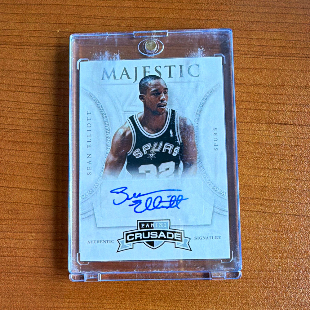 Panini 2012-13 Crusade Majestic Sean Elliott Spurs Auto Insert #91