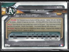 2018 Bowman #BCP95 Jorge Mateo Chrome Prospects Refractor #/499 SN