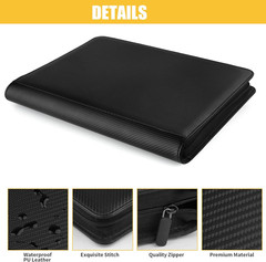 Toploader Storage Binder 9 Pocket Ringless Side Loading, Fits 288 Standard 3&Prime;×4&Prime;