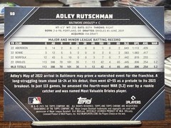 2023 Topps Chrome Black Adley Rutschman Rookie Design Variation SP RC #50