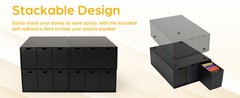 Trading Card Storage Box 12 Drawers Organizer with Dividers for Sports TCG Cards