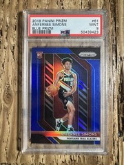 2018-19 Panini Prizm – Anfernee Simons #61 Blue Prizm /199 Rookie Card