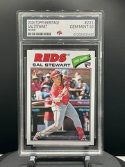2026 Topps Heritage #221 Sal Stewart True Rookie Card REDS ~GEM MINT PTA 10🔥
