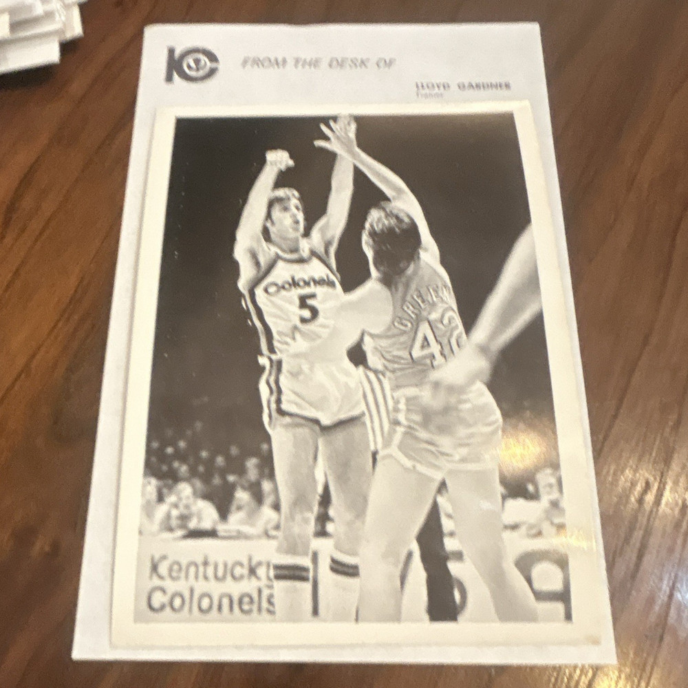 Kentucky Colonels 1975-76 ABA Photo Jon Bredkolt Trading Card Signed Gardner