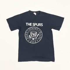 San Antonio Spurs Shirt Mens Small Black NBA Manu Ramones Tee Fruit Of The Loom