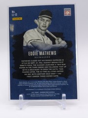 2021 Panini Diamond Kings – Legacy Lithographs Eddie Mathews #LL-12 Holo Blue…