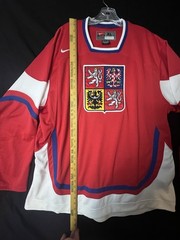 Vintage IIHF Czech Republic National Nike Ice Hockey Jersey Mens XL Red White