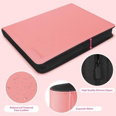 Toploader Binder Holds 360 Top Loaders, 9 Pocket Ringless Card Holder for 3&Prime; X 4
