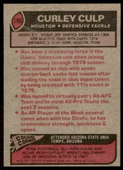 1977 Topps Curley Culp Football Card Houston Oilers #280