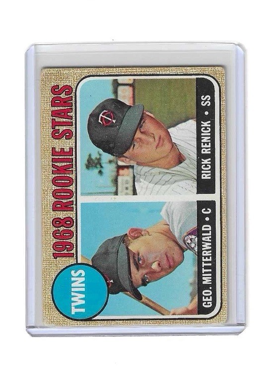 1968 Topps Rookie Stars George Mitterwald Rick Renick #301 Rookie RC LOW GRADE